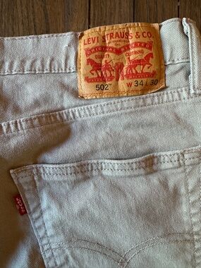 Levi's Beige 502 Straight Denim Jeans